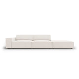 Jodie 3-Sitzer Sofa, Rechte Seite offen, eckig, aus Strukturierter Stoff (Meg351) in Leichtes Beige, 262x102 cm – Bild 1