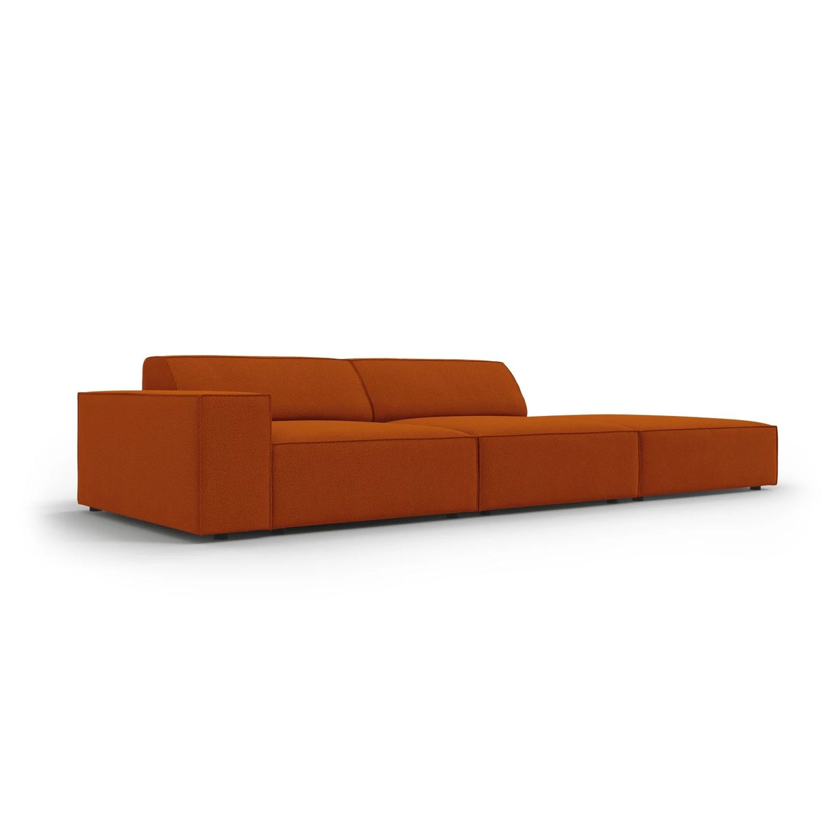 Jodie 3-Sitzer Sofa, Rechte Seite offen, eckig, aus Strukturierter Stoff (Meg357) in Terrakotta, 262x102 cm – Bild 3