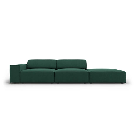 Jodie 3-Sitzer Sofa, Rechte Seite offen, eckig, aus Strukturierter Stoff (Meg359) in Grün, 262x102 cm – Bild 1