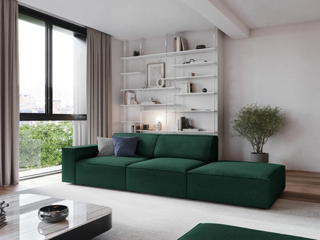 Jodie 3-Sitzer Sofa, Rechte Seite offen, eckig, aus Strukturierter Stoff (Meg359) in Grün, 262x102 cm – Bild 2