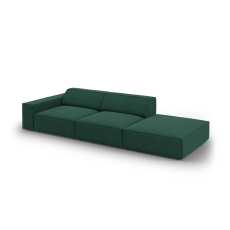 Jodie 3-Sitzer Sofa, Rechte Seite offen, eckig, aus Strukturierter Stoff (Meg359) in Grün, 262x102 cm – Bild 4