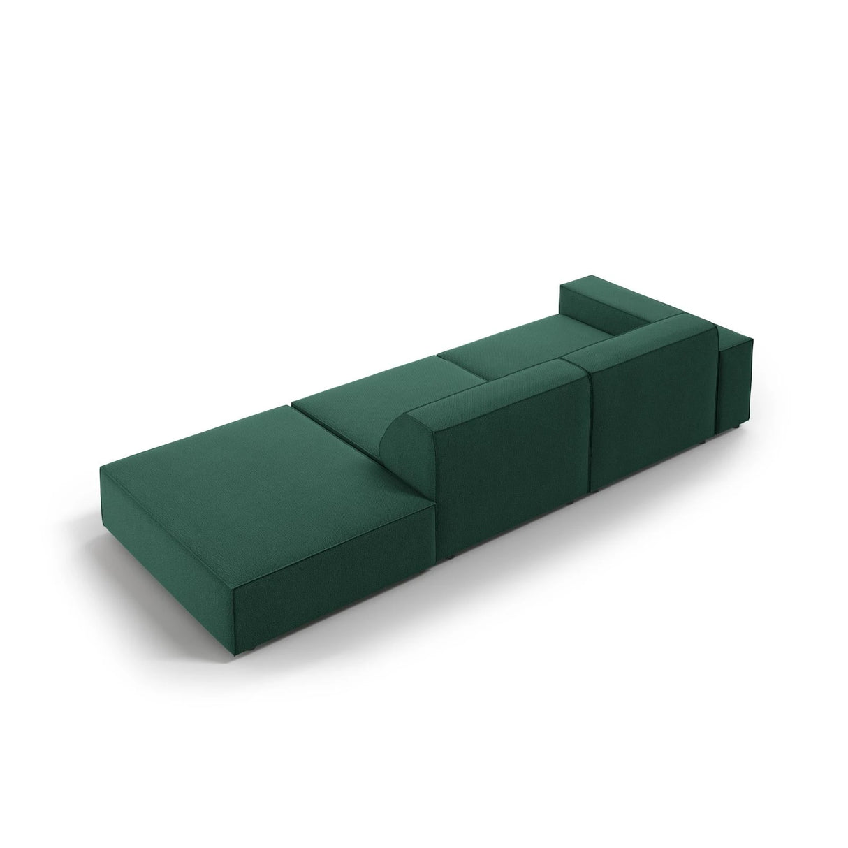 Jodie 3-Sitzer Sofa, Rechte Seite offen, eckig, aus Strukturierter Stoff (Meg359) in Grün, 262x102 cm – Bild 6