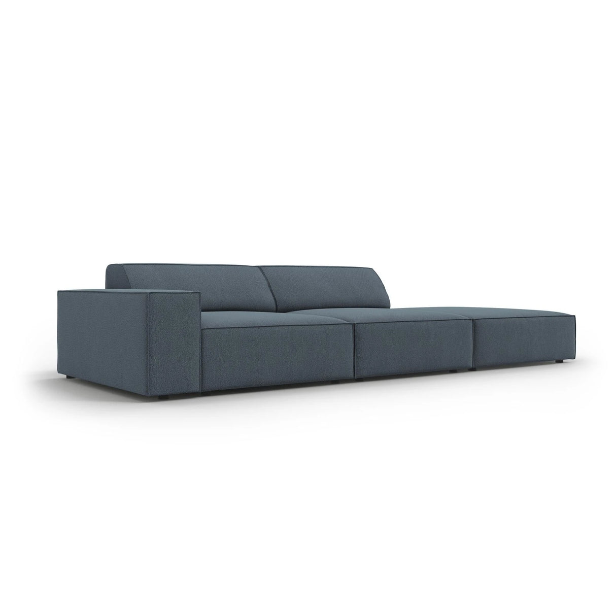 Jodie 3-Sitzer Sofa, Rechte Seite offen, eckig, aus Strukturierter Stoff (Meg361) in Blau, 262x102 cm – Bild 5