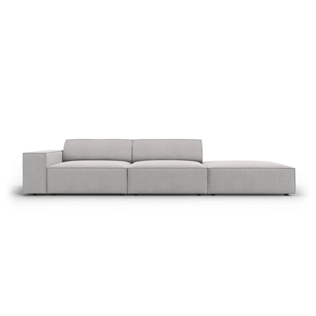 Jodie 3-Sitzer Sofa, Rechte Seite offen, eckig, aus Strukturierter Stoff (Meg363) in Hellgrau, 262x102 cm – Bild 1