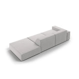Jodie 3-Sitzer Sofa, Rechte Seite offen, eckig, aus Strukturierter Stoff (Meg363) in Hellgrau, 262x102 cm – Bild 6