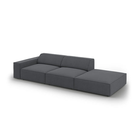 Jodie 3-Sitzer Sofa, Rechte Seite offen, eckig, aus Strukturierter Stoff (Meg367) in Dunkelgrau, 262x102 cm – Bild 4