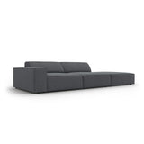 Jodie 3-Sitzer Sofa, Rechte Seite offen, eckig, aus Strukturierter Stoff (Meg367) in Dunkelgrau, 262x102 cm – Bild 5