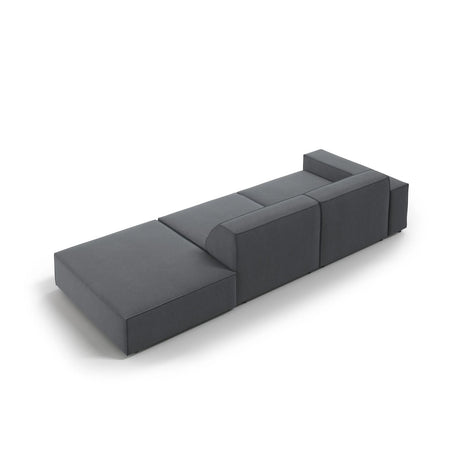 Jodie 3-Sitzer Sofa, Rechte Seite offen, eckig, aus Strukturierter Stoff (Meg367) in Dunkelgrau, 262x102 cm – Bild 6