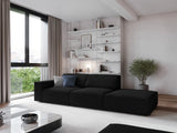Jodie 3-Sitzer Sofa, Rechte Seite offen, eckig, aus Strukturierter Stoff (Meg368) in Schwarz, 262x102 cm – Bild 2