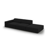 Jodie 3-Sitzer Sofa, Rechte Seite offen, eckig, aus Strukturierter Stoff (Meg368) in Schwarz, 262x102 cm – Bild 4