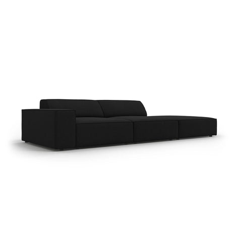 Jodie 3-Sitzer Sofa, Rechte Seite offen, eckig, aus Strukturierter Stoff (Meg368) in Schwarz, 262x102 cm – Bild 5