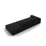 Jodie 3-Sitzer Sofa, Rechte Seite offen, eckig, aus Strukturierter Stoff (Meg368) in Schwarz, 262x102 cm – Bild 6