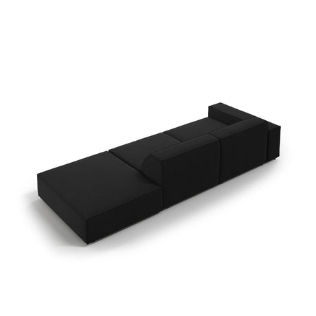 Jodie 3-Sitzer Sofa, Rechte Seite offen, eckig, aus Strukturierter Stoff (Meg368) in Schwarz, 262x102 cm – Bild 6