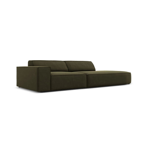 Jodie 3-Sitzer Sofa, Rechte Seite offen, rund, aus Samt (Blu77) in Grün, 262x102 cm – Bild 4