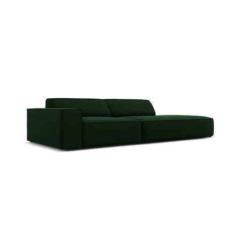 Jodie 3-Sitzer Sofa, Rechte Seite offen, rund, aus Samt (Blu78) in Flaschengrün, 262x102 cm – Bild 4