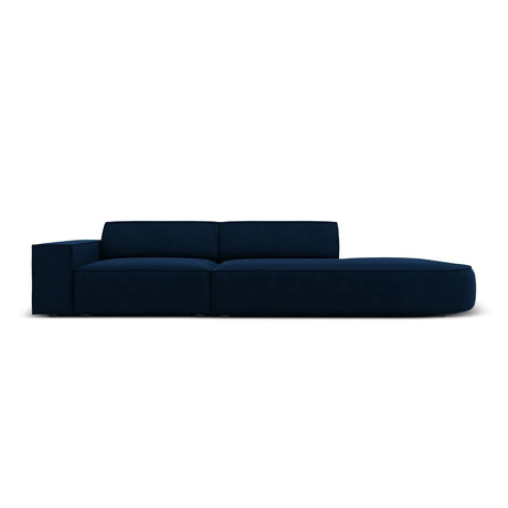 Jodie 3-Sitzer Sofa, Rechte Seite offen, rund, aus Samt (Blu86) in Königsblau, 262x102 cm – Bild 1