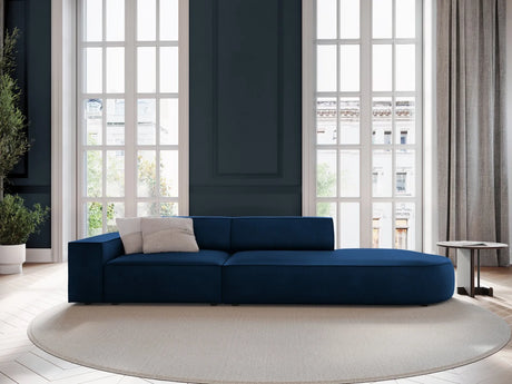 Jodie 3-Sitzer Sofa, Rechte Seite offen, rund, aus Samt (Blu86) in Königsblau, 262x102 cm – Bild 2