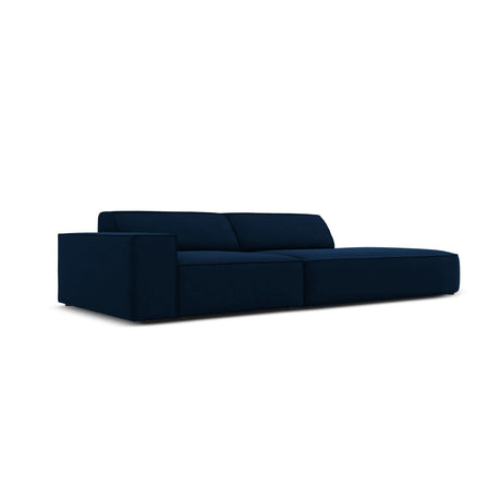 Jodie 3-Sitzer Sofa, Rechte Seite offen, rund, aus Samt (Blu86) in Königsblau, 262x102 cm – Bild 4