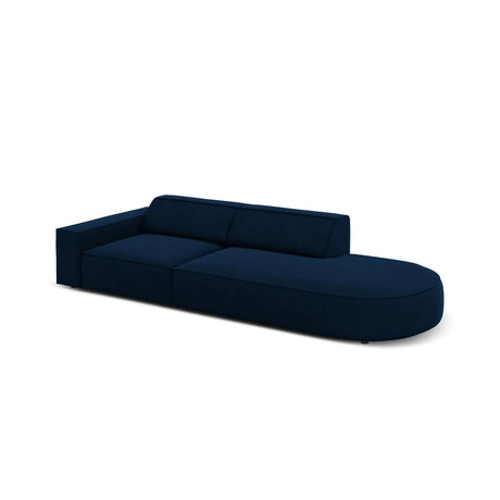 Jodie 3-Sitzer Sofa, Rechte Seite offen, rund, aus Samt (Blu86) in Königsblau, 262x102 cm – Bild 5