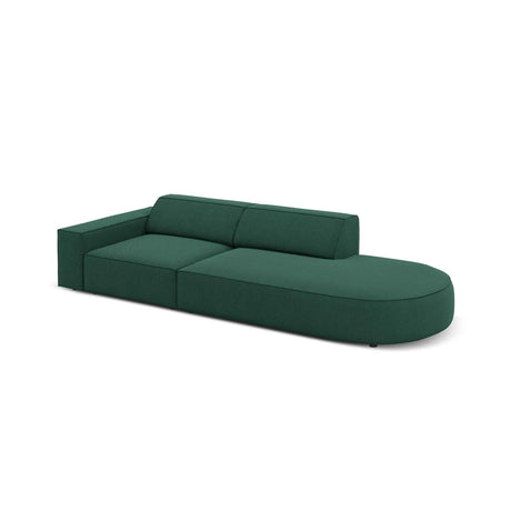 Jodie 3-Sitzer Sofa, Rechte Seite offen, rund, aus Strukturierter Stoff (Meg359) in Grün, 262x102 cm – Bild 4