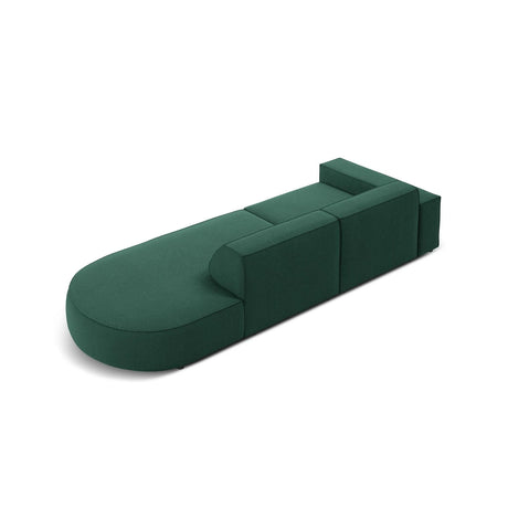 Jodie 3-Sitzer Sofa, Rechte Seite offen, rund, aus Strukturierter Stoff (Meg359) in Grün, 262x102 cm – Bild 5