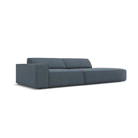 Jodie 3-Sitzer Sofa, Rechte Seite offen, rund, aus Strukturierter Stoff (Meg361) in Blau, 262x102 cm – Bild 3