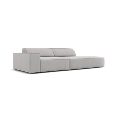 Jodie 3-Sitzer Sofa, Rechte Seite offen, rund, aus Strukturierter Stoff (Meg363) in Hellgrau, 262x102 cm – Bild 3