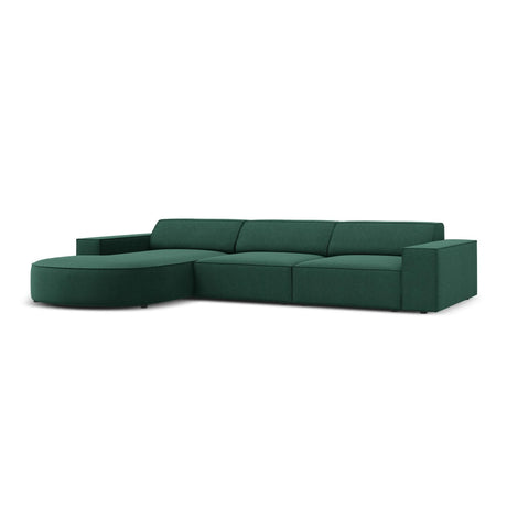 Jodie 4-Sitzer Ecksofa, Linke Seite, rund, aus Strukturierter Stoff (Meg359) in Grün, 284x166 cm – Bild 3
