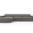 Jodie 4-Sitzer Ecksofa Links 284x166 cm aus Samt (Blu13) in Hellgrau – Bild 1
