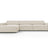 Jodie 4-Sitzer Ecksofa Links 284x166 cm aus Samt (Blu30) in Dunkelbeige – Bild 1