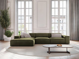 Jodie 4-Sitzer Ecksofa Links 284x166 cm aus Samt (Blu77) in Grün – Bild 7