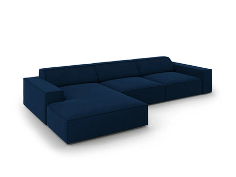 Jodie 4-Sitzer Ecksofa Links 284x166 cm aus Samt (Blu86) in Königsblau – Bild 5