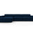 Jodie 4-Sitzer Ecksofa Links 284x166 cm aus Samt (Blu86) in Königsblau – Bild 7