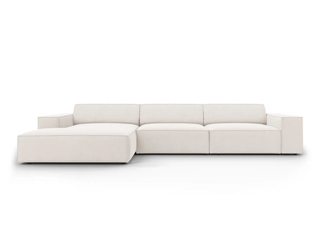 Jodie 4-Sitzer Ecksofa Links 284x166 cm aus Strukturierter Stoff (Meg351) in Leichtes Beige – Bild 1
