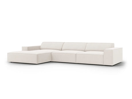 Jodie 4-Sitzer Ecksofa Links 284x166 cm aus Strukturierter Stoff (Meg351) in Leichtes Beige – Bild 2