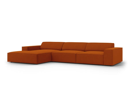 Jodie 4-Sitzer Ecksofa Links 284x166 cm aus Strukturierter Stoff (Meg357) in Terrakotta – Bild 2