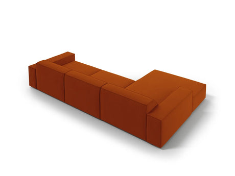 Jodie 4-Sitzer Ecksofa Links 284x166 cm aus Strukturierter Stoff (Meg357) in Terrakotta – Bild 4