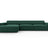 Jodie 4-Sitzer Ecksofa Links 284x166 cm aus Strukturierter Stoff (Meg359) in Grün – Bild 2