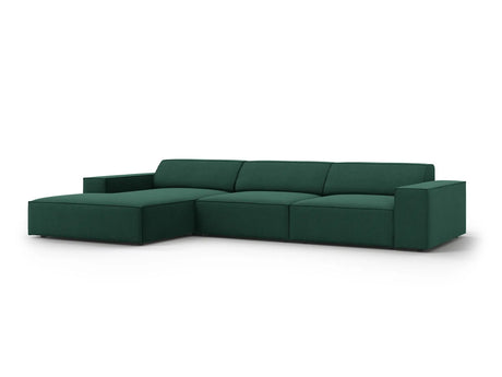 Jodie 4-Sitzer Ecksofa Links 284x166 cm aus Strukturierter Stoff (Meg359) in Grün – Bild 3
