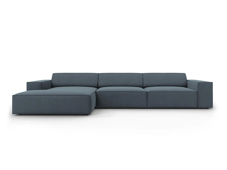 Jodie 4-Sitzer Ecksofa Links 284x166 cm aus Strukturierter Stoff (Meg361) in Blau – Bild 1