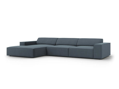 Jodie 4-Sitzer Ecksofa Links 284x166 cm aus Strukturierter Stoff (Meg361) in Blau – Bild 2