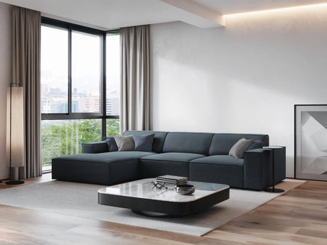 Jodie 4-Sitzer Ecksofa Links 284x166 cm aus Strukturierter Stoff (Meg361) in Blau – Bild 7