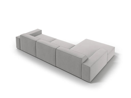 Jodie 4-Sitzer Ecksofa Links 284x166 cm aus Strukturierter Stoff (Meg363) in Hellgrau – Bild 5