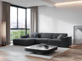 Jodie 4-Sitzer Ecksofa Links 284x166 cm aus Strukturierter Stoff (Meg367) in Dunkelgrau – Bild 1