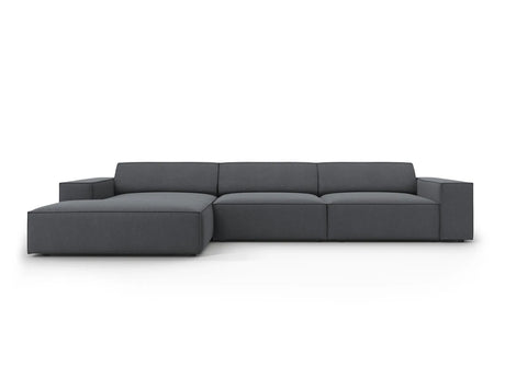 Jodie 4-Sitzer Ecksofa Links 284x166 cm aus Strukturierter Stoff (Meg367) in Dunkelgrau – Bild 2