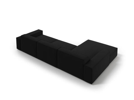 Jodie 4-Sitzer Ecksofa Links 284x166 cm aus Strukturierter Stoff (Meg368) in Schwarz – Bild 4
