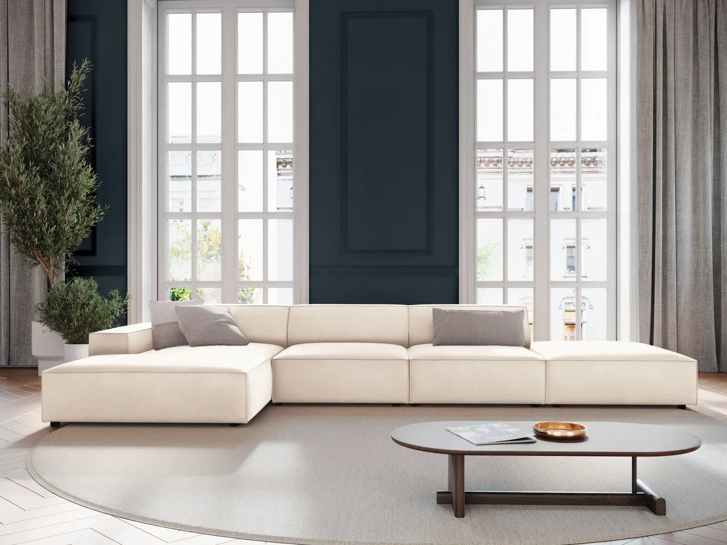 Jodie 4-Sitzer Ecksofa Links 341x166 cm - ZEN ZONE Furniture