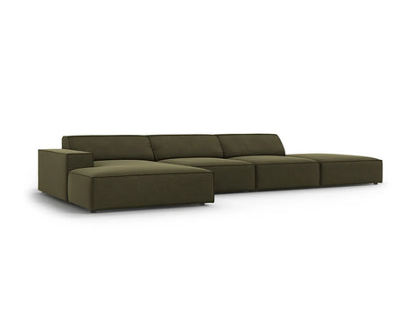Jodie 4-Sitzer Ecksofa Links 341x166 cm aus Samt (Blu77) in Grün – Bild 6