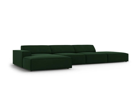 Jodie 4-Sitzer Ecksofa Links 341x166 cm aus Samt (Blu78) in Flaschengrün – Bild 3
