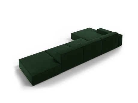 Jodie 4-Sitzer Ecksofa Links 341x166 cm aus Samt (Blu78) in Flaschengrün – Bild 4